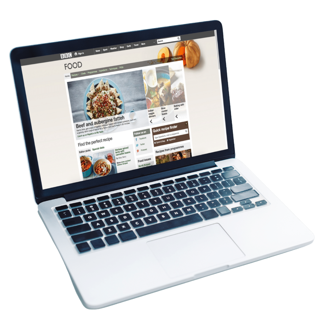 Laptop Displaying Website