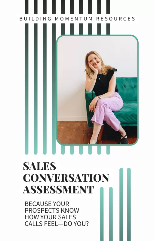 Sales Conversation Assessment Cover image of "Your Daily Five" featuring Brooke Greening sitting down and smiling.