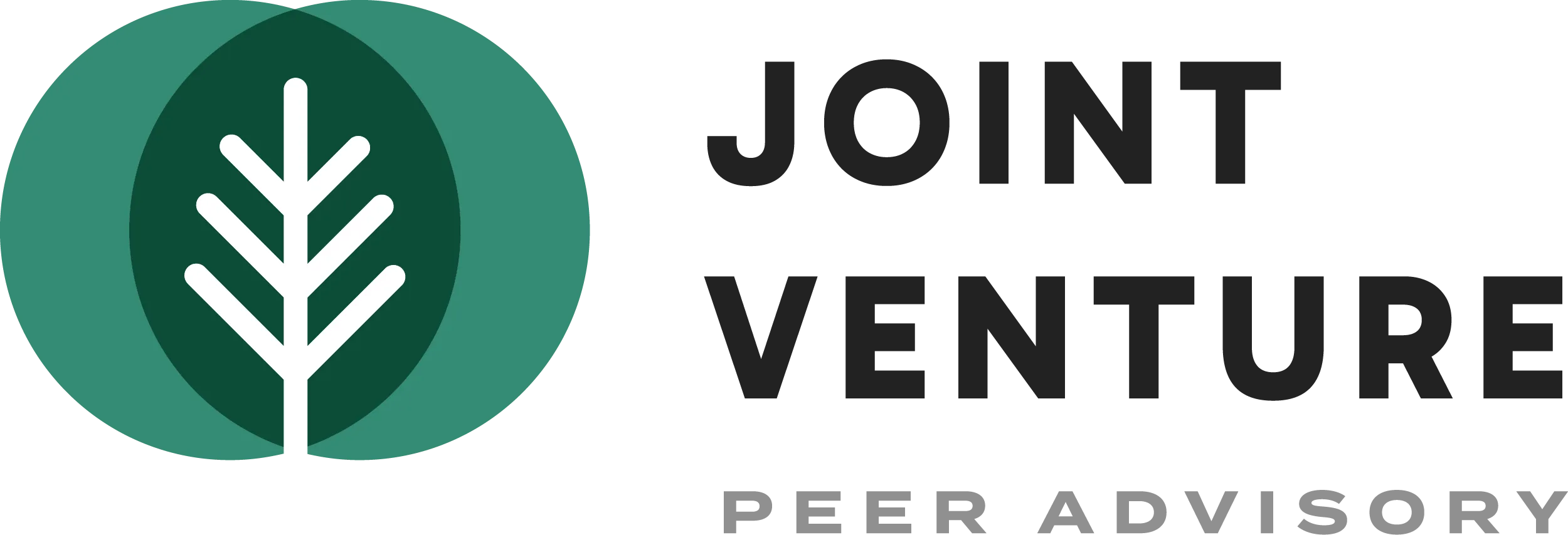 horizontal-dark-jvpa-logo Logo featuring tree image with the name Joint Venture Peer Advisory Group